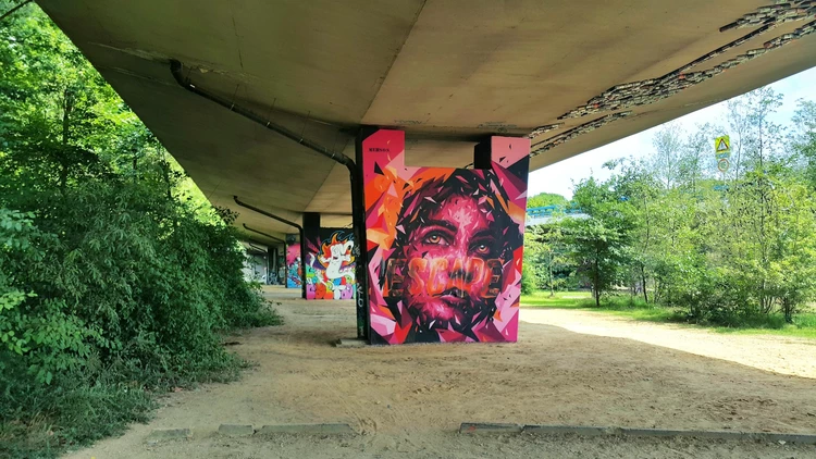 Graffitis sous le pont du ring